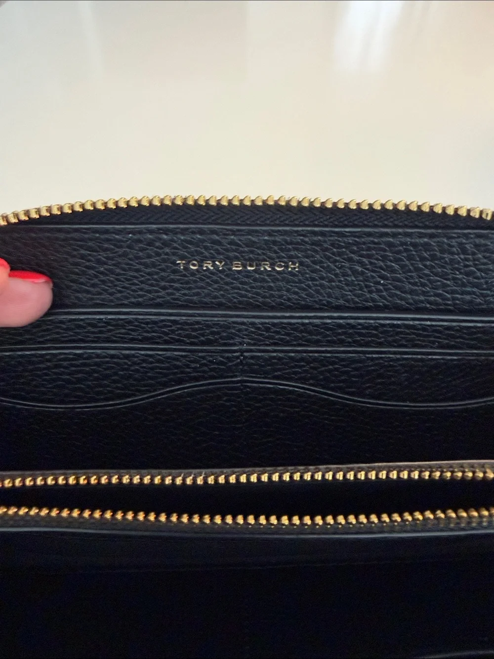Tory Burch pebbled leather
